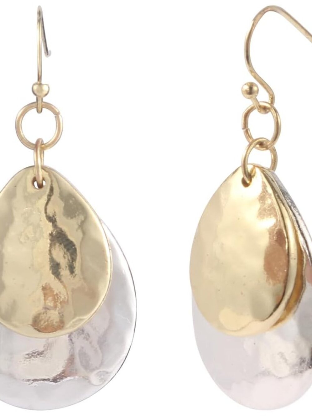 Gold and Silver Mixed Metal Earrings for Women Dangling Vintage Two Tone Boho Sm